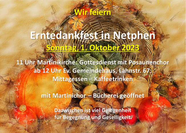 *Erntedank* Gottesdienst mit dem Posaunenchor Netphen