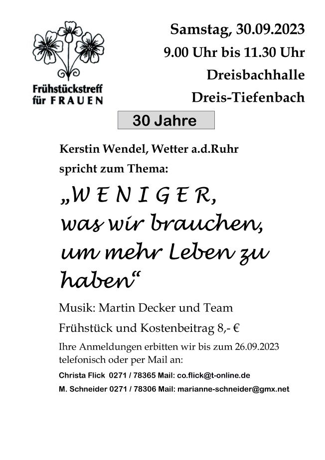 30 Jahre Frühstückstreff für Frauen
