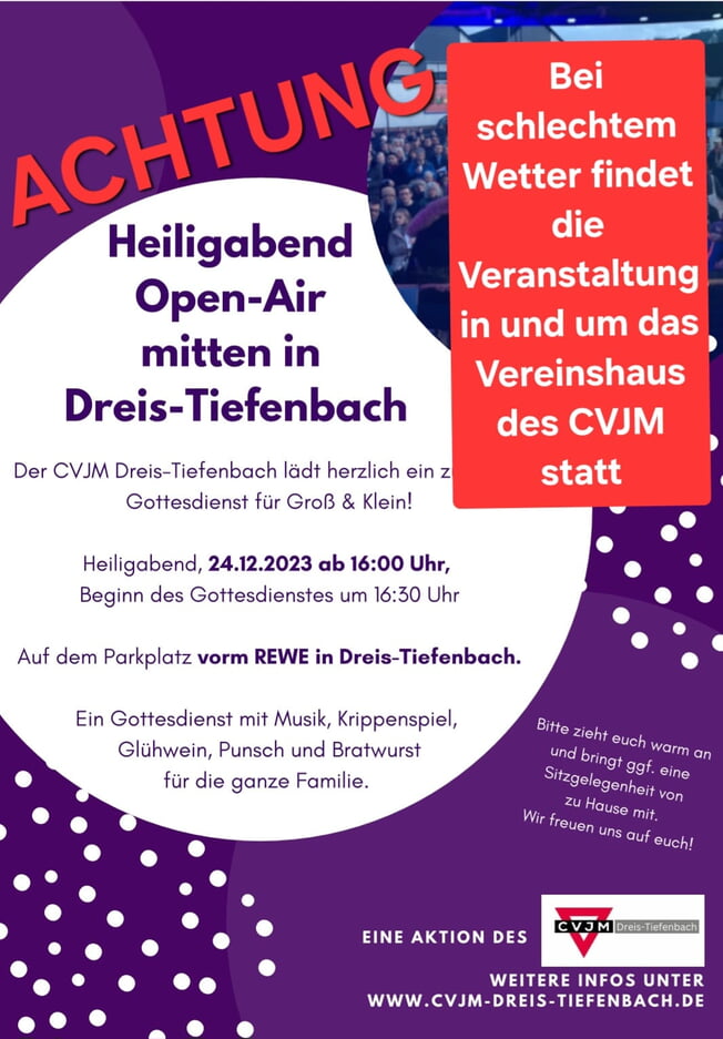 Heiligabend Open-Air mitten in Dreis-Tiefenbach