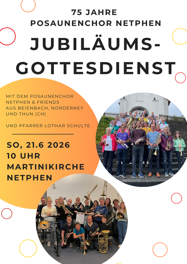 Gottesdienst - 75. Jahre Posaunenchor Netphen