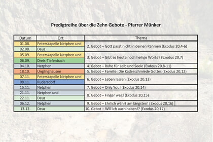 Predigtreihe - 10 Gebote - Pfr. M&uuml;nker