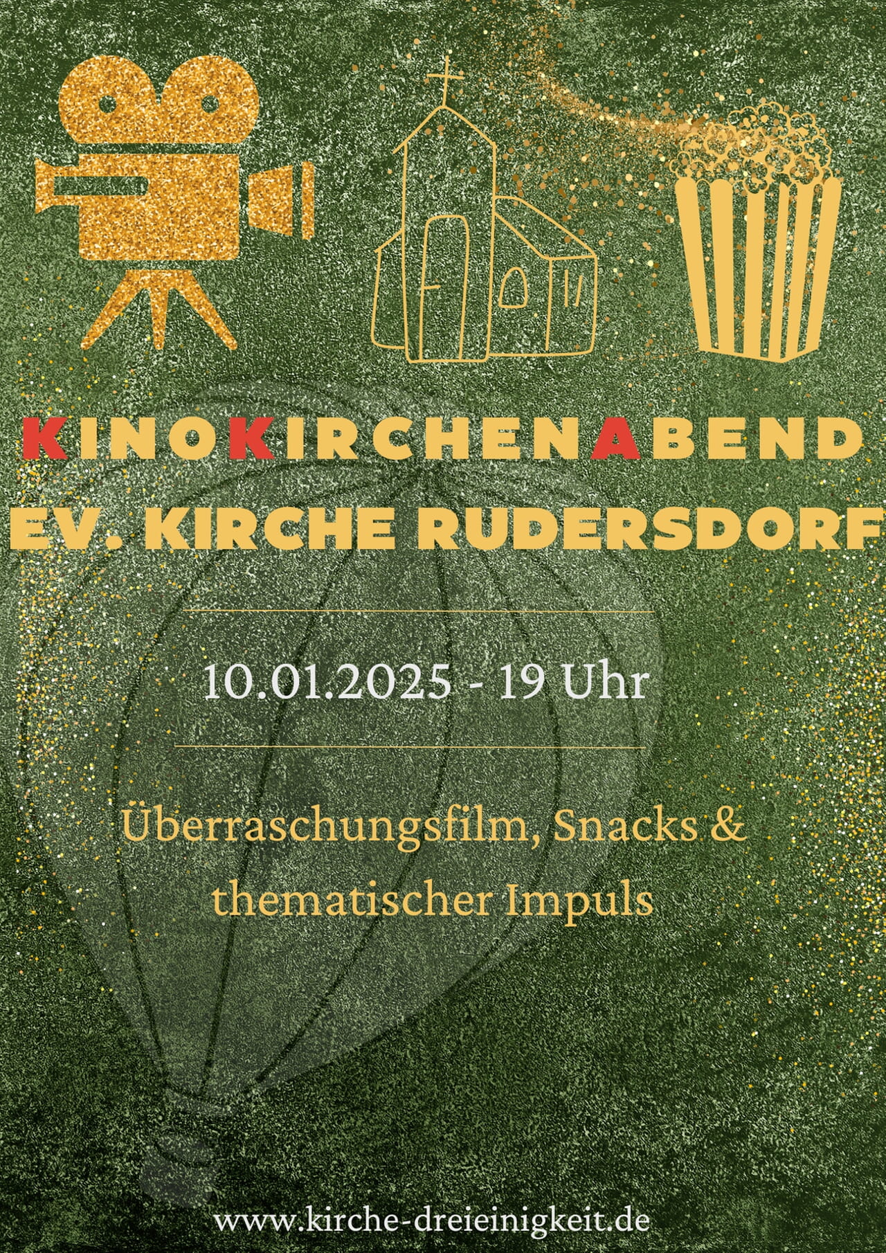 Flyer KinoKirchenAbend Rudersdorf Januar 2025