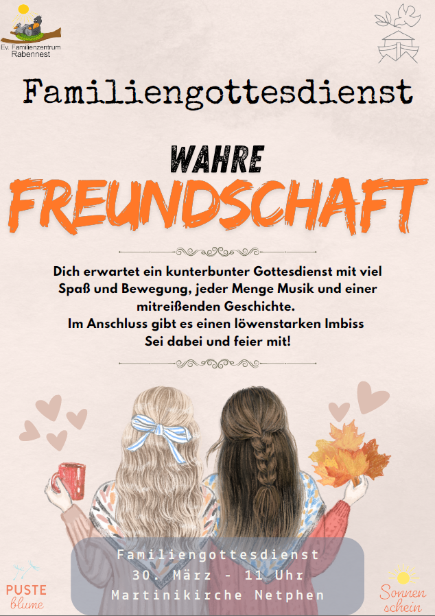 Plakat Familiengottesdienst 30. März